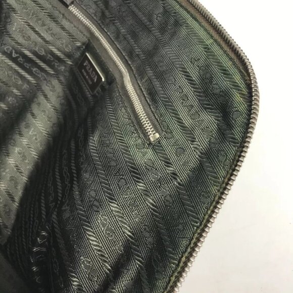 PRADA BN0081 Bicolor triangle logo plate Shoulder Bag Hand Bag Tote Bag - Picture 10 of 16